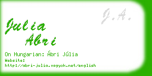 julia abri business card